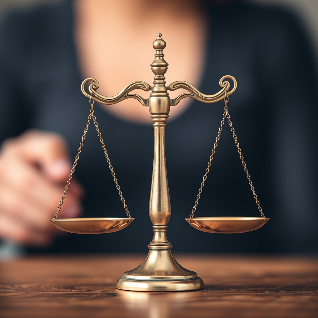 Scales of justice symbolizing legal balance and fairness in law practice